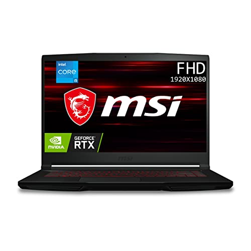 MSI GF63 Thin, Intel 10th Gen. i5-10500H, 40CM FHD 144Hz Gaming Laptop (8GB/512GB NVMe SSD/Windows 11 Home/Nvidia GTX1650 4GB GDDR6/Black/1.86Kg), 10SC-848IN